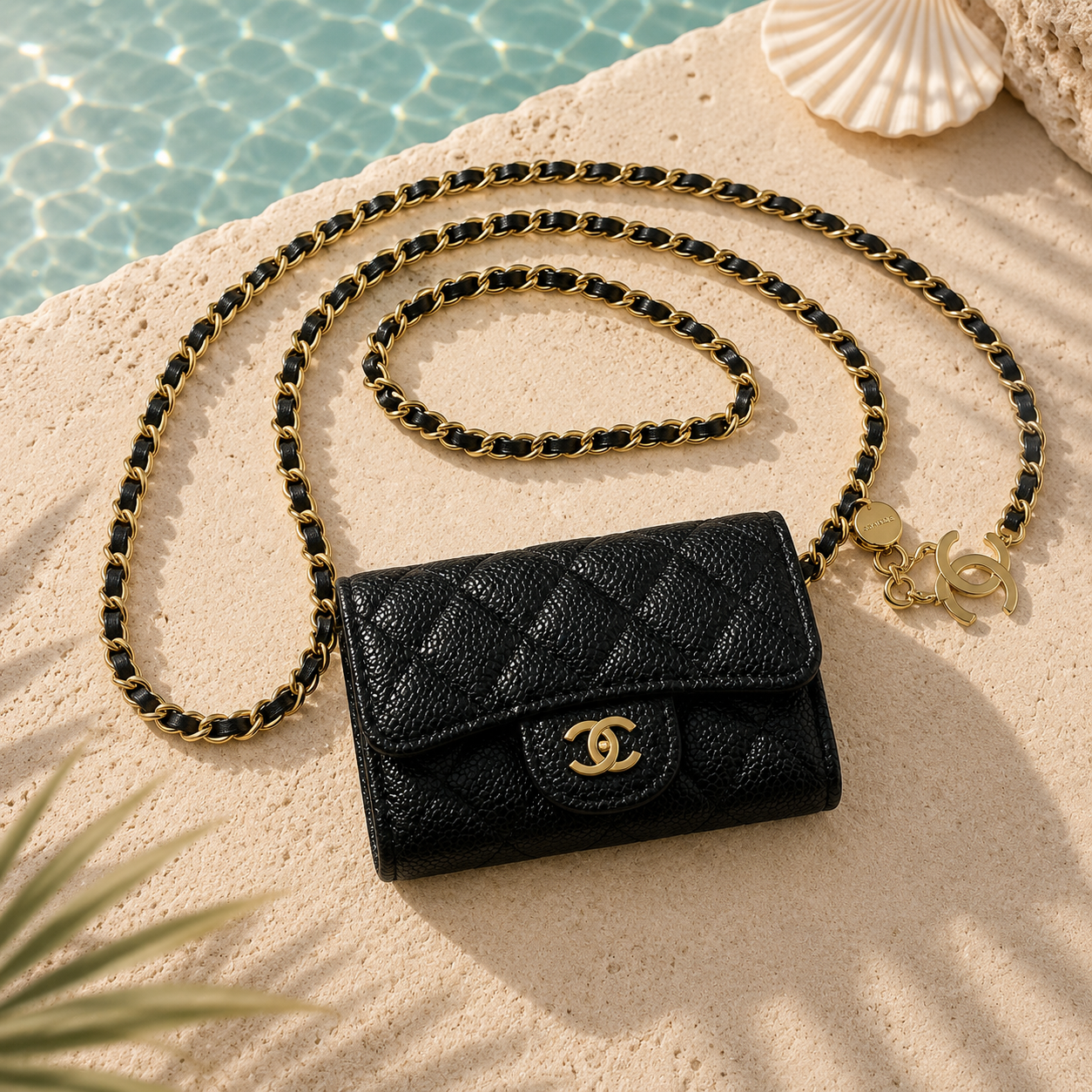 Mini Sac Noir Or