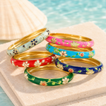 Bracelet Jonc fleuri